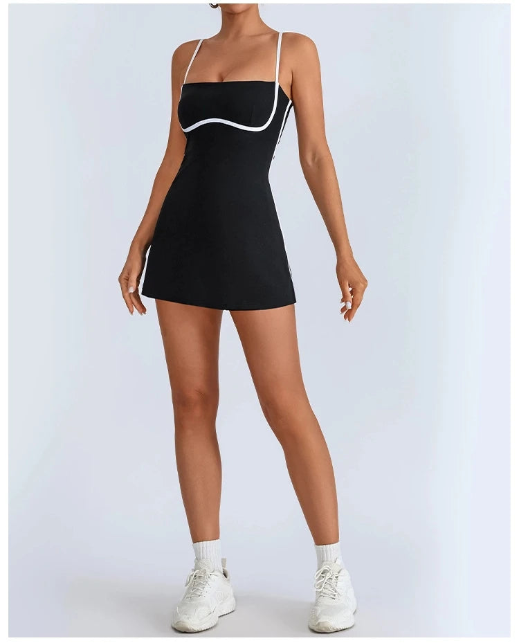 Womens Sports Tennis Dress with Pad - Fuzzy Sports