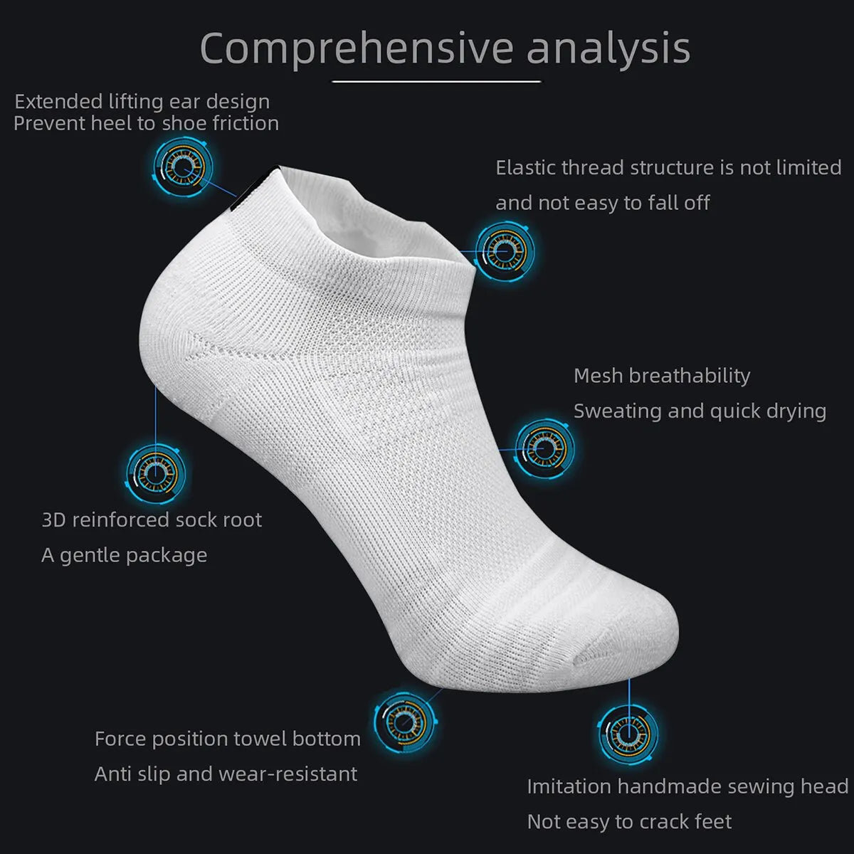 3 Pairs Sports Socks Men Women Short Running Socks Performance Ankle Cushion Wear-resistant Anti Slip Basketball Casual Socks - Fuzzy Sports