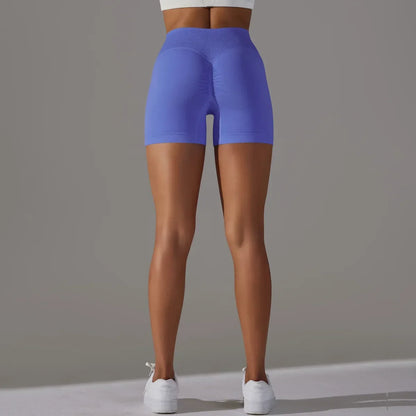 Women High Waist Workout Fitness Yoga Shorts Gym Push Up Yoga Leggings Scrunch Butt Seamless Sports Shorts