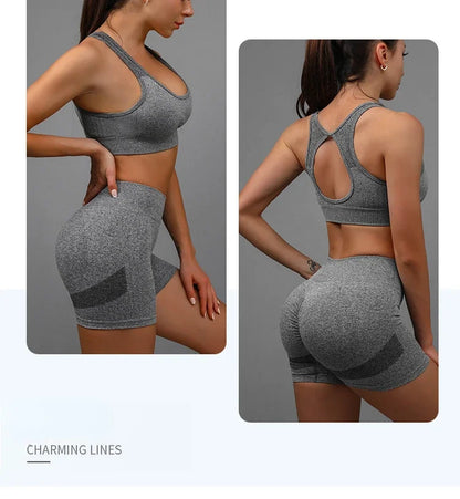 Yoga Suit Yoga Sports Underwear Women's Fitness Suit Vest Running Sports Yoga Shorts Set Yoga Set  Workout Set