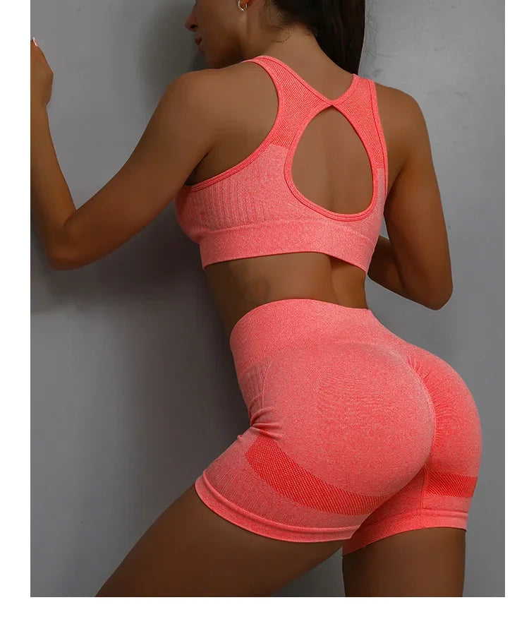 Yoga Suit Yoga Sports Underwear Women's Fitness Suit Vest Running Sports Yoga Shorts Set Yoga Set  Workout Set