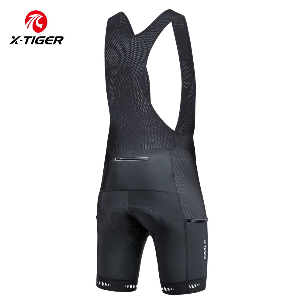X-TIGER Men Cycling Shorts with Back Pocket 5D Gel Padded Bike Shorts for Men Mountain Road Biking Riding Half Pants Tights