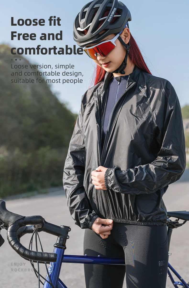 ROCKBROS Summer Sun Protection Bike Jacket Breathable Cycling Skin Tops Outdoor Hiking Fishing Sportswear Sweat-absorbent Jersey