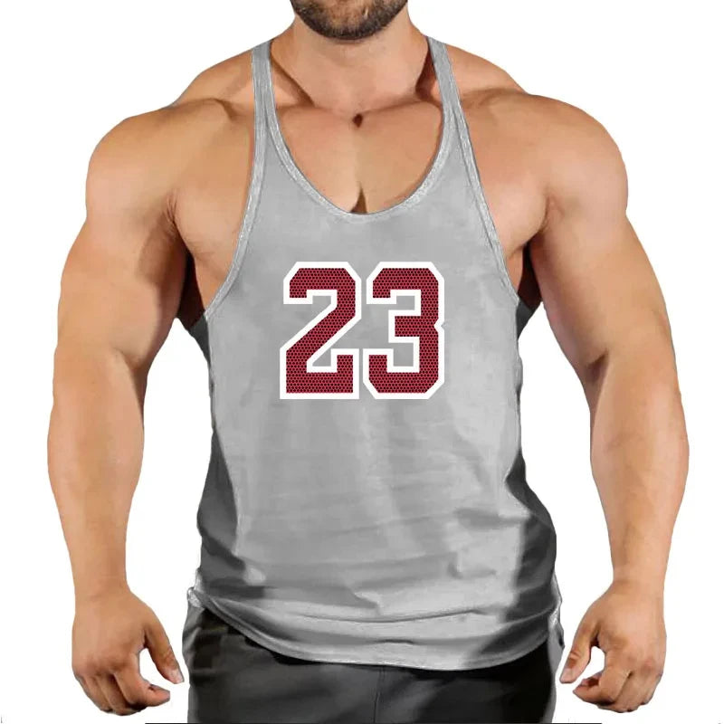 Mens Sleeveless Singlet Vest Gym Top - Fuzzy Sports