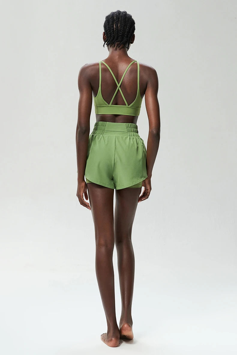 Womens Two Piece Summer Sportswear Fitness Set - Fuzzy Sports