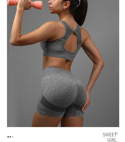 Yoga Suit Yoga Sports Underwear Women's Fitness Suit Vest Running Sports Yoga Shorts Set Yoga Set  Workout Set