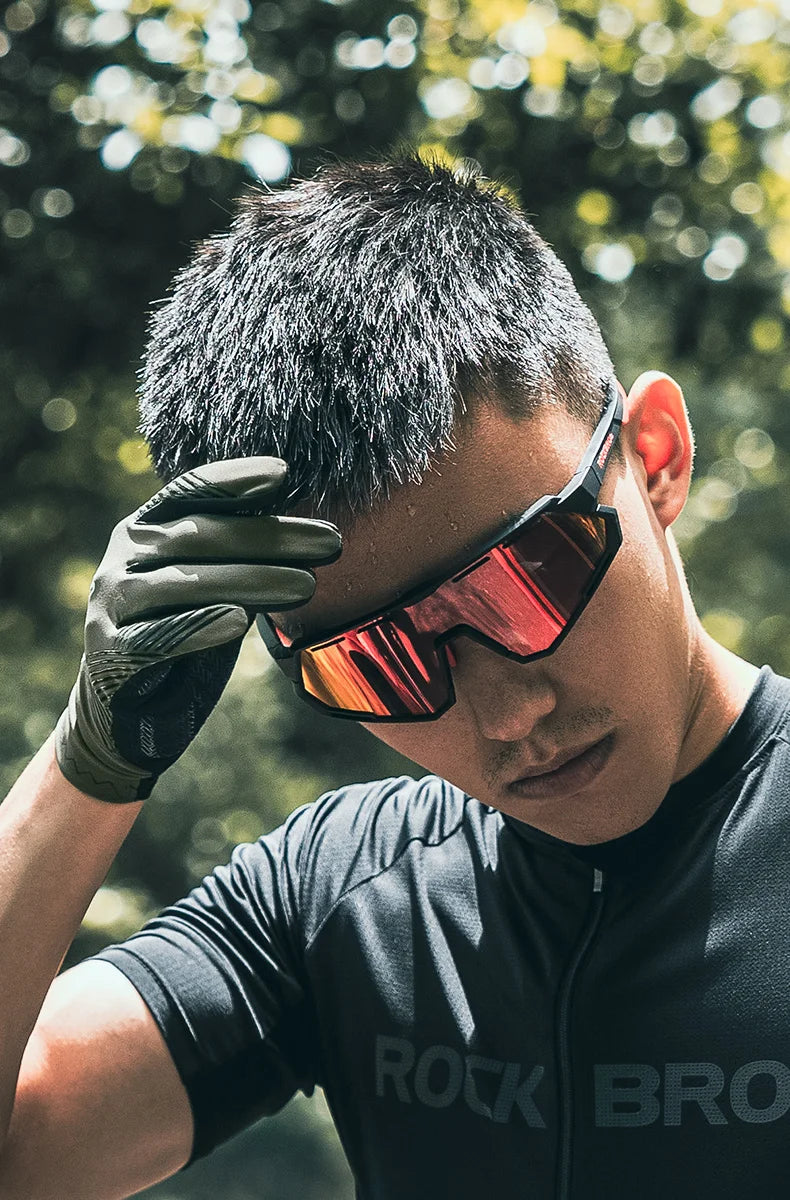 ROCKBROS Mens Full Finger Cycling Gloves Breathable Non-slip Touch Screen - Fuzzy Sports