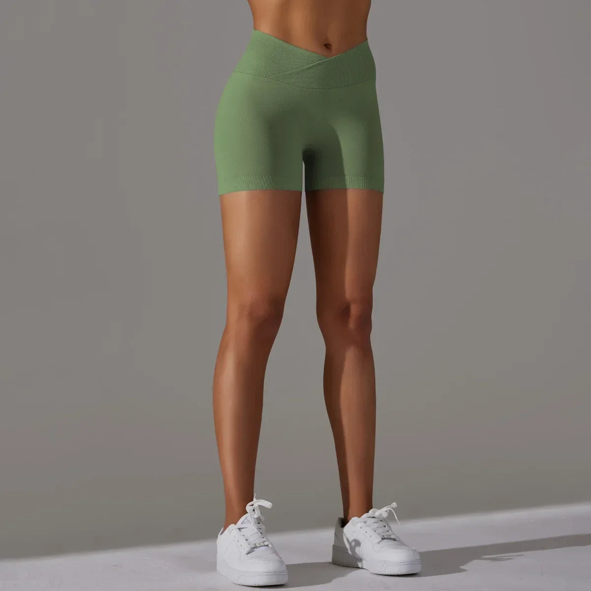 Women High Waist Workout Fitness Yoga Shorts Gym Push Up Yoga Leggings Scrunch Butt Seamless Sports Shorts