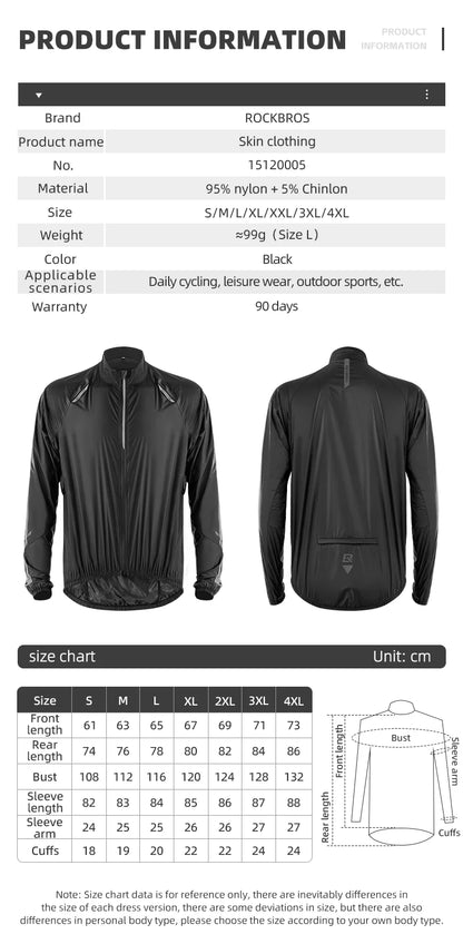ROCKBROS Summer Sun Protection Bike Jacket Breathable Cycling Skin Tops Outdoor Hiking Fishing Sportswear Sweat-absorbent Jersey