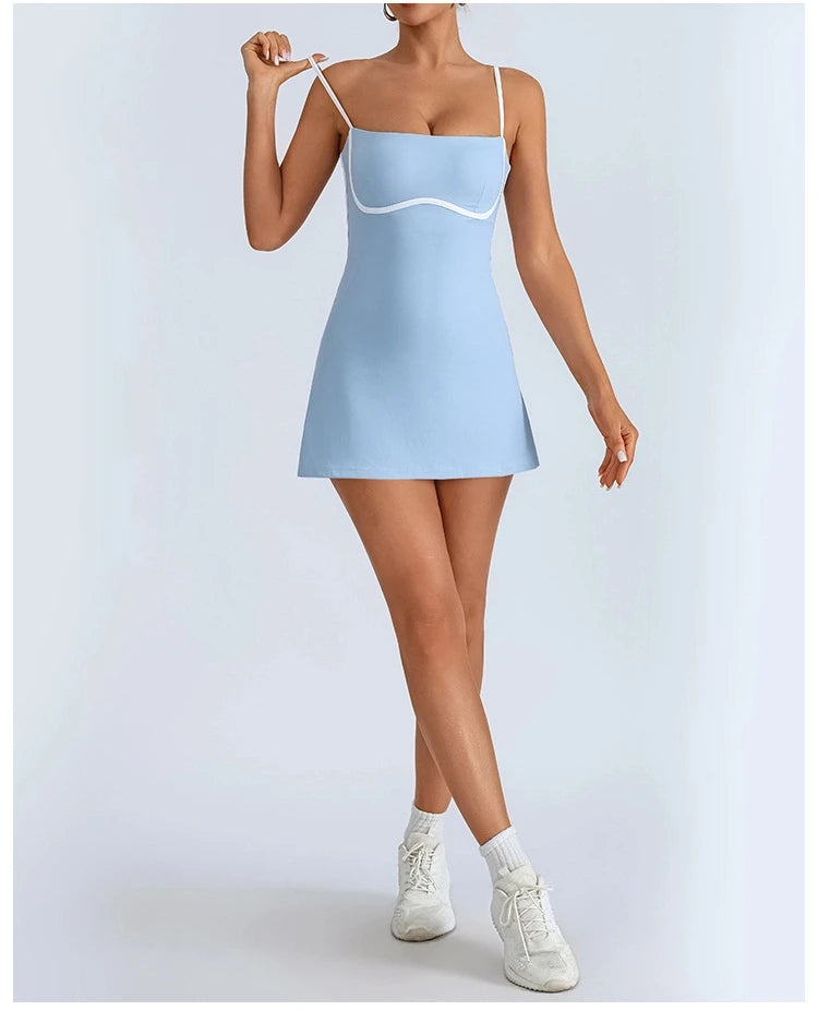 Womens Sports Tennis Dress with Pad - Fuzzy Sports