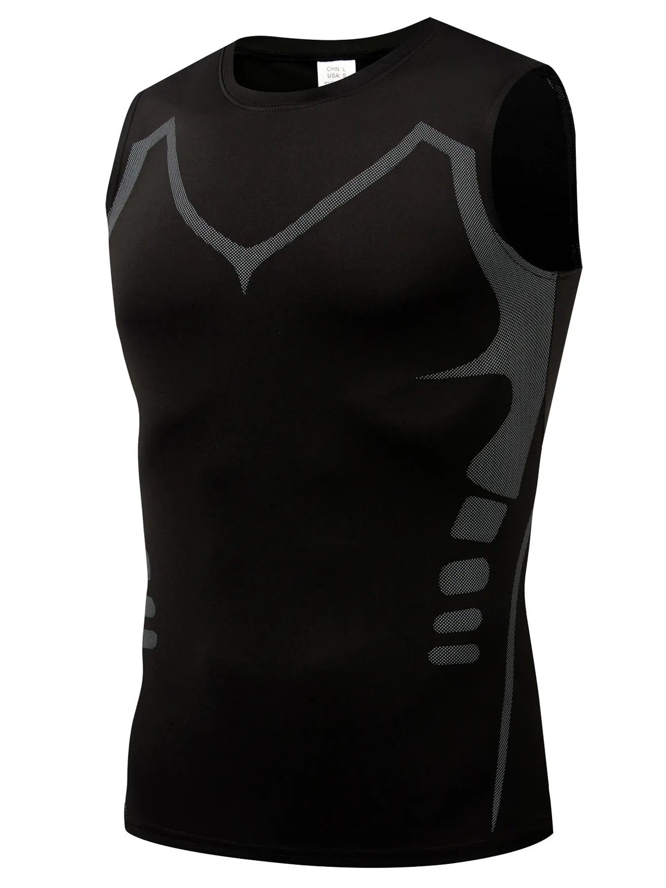 Mens Sleeveless Sports Vest Compression Wear - Fuzzy Sports