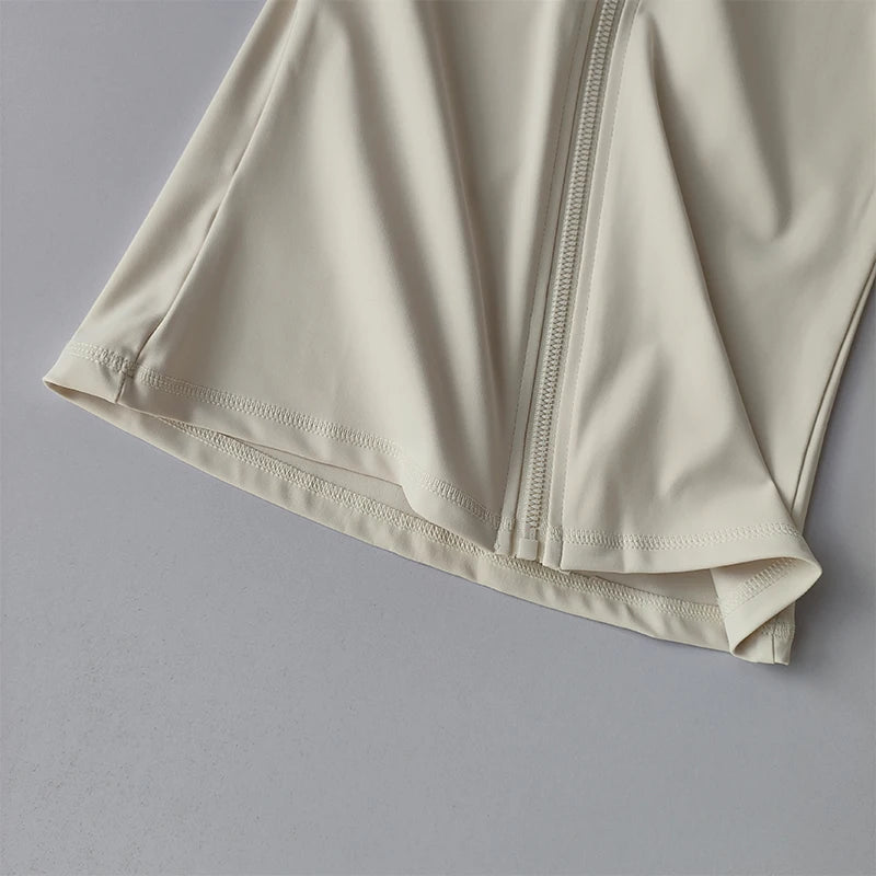 Women's Sports Jacket Long Sleeved High Collared Top - Fuzzy Sports