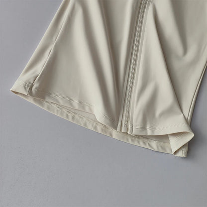 Women's Sports Jacket Long Sleeved High Collared Top - Fuzzy Sports