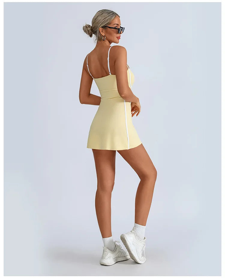 Womens Sports Tennis Dress with Pad - Fuzzy Sports
