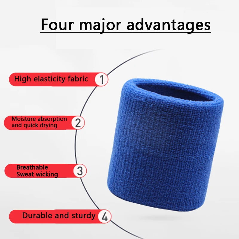 1Pcs Sweatband Sports Wristband for Men & Women, Cotton Cloth Sweatband - Fuzzy Sports