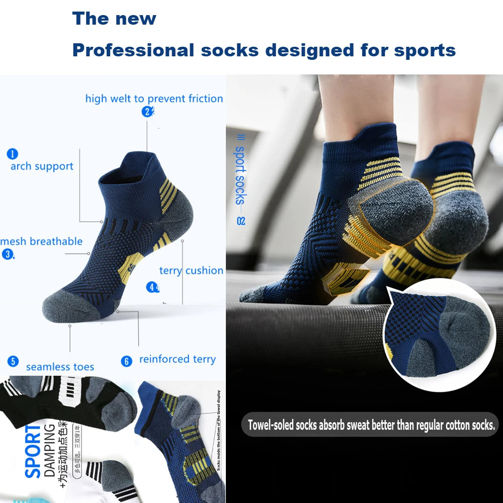 3Pair Fitness Sports Socks Non-Slip Men Women - Fuzzy Sports