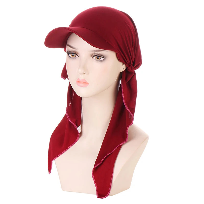 Summer Sport Outdoor Caps for Women Headscarf Hijabs Islamic Clothing for Women Baseball Hat Fashion Hat Hijab