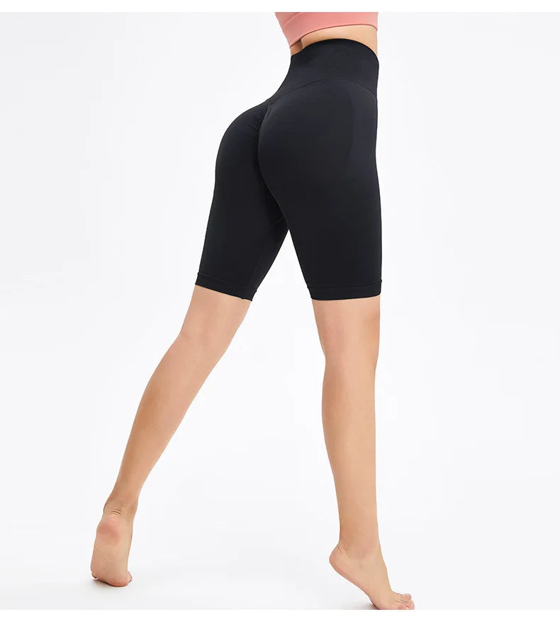 Womens Seamless High Waisted Fitness Shorts - Fuzzy Sports