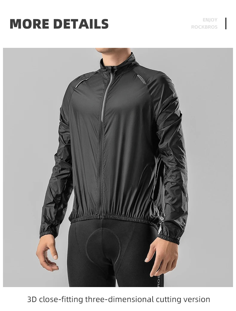 ROCKBROS Summer Sun Protection Bike Jacket Breathable Cycling Skin Tops Outdoor Hiking Fishing Sportswear Sweat-absorbent Jersey