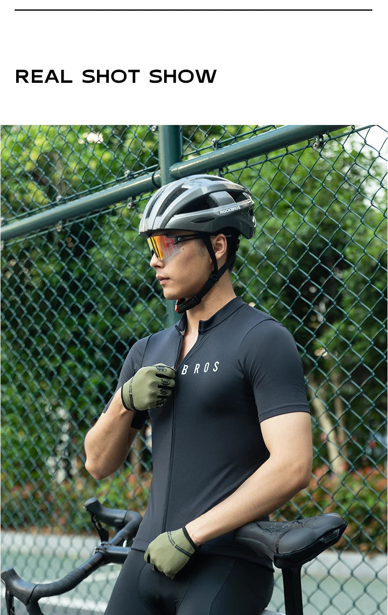 ROCKBROS Mens Full Finger Cycling Gloves Breathable Non-slip Touch Screen - Fuzzy Sports