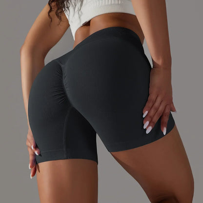 Women High Waist Workout Fitness Yoga Shorts Gym Push Up Yoga Leggings Scrunch Butt Seamless Sports Shorts