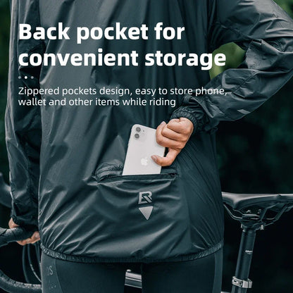 ROCKBROS Summer Sun Protection Bike Jacket Breathable Cycling Skin Tops Outdoor Hiking Fishing Sportswear Sweat-absorbent Jersey