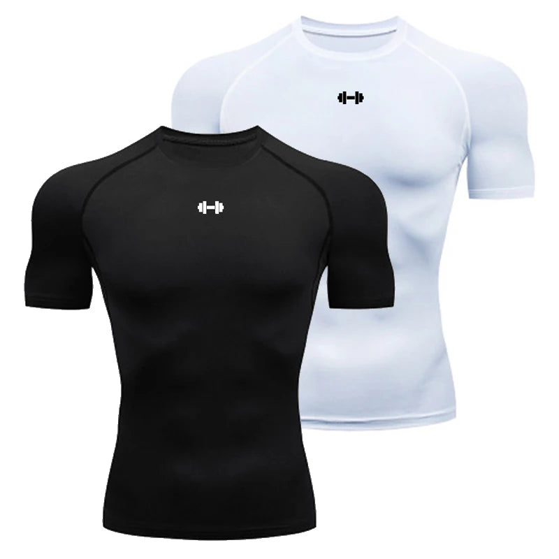 Mens Compression T Shirt Sportswear - Fuzzy Sports