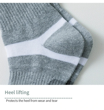 5 Pairs of MEN'S Sports Cotton Socks, Sweat Wicking and Breathable - Fuzzy Sports