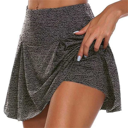 Womens High-waisted Fitness Tennis Running Quick-drying Skort - Fuzzy Sports