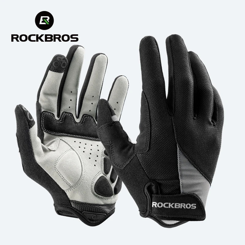 ROCKBROS Bike Full Finger MTB Road Bicycle Gloves Men Women Spring Summer Breathable Cycling Gloves