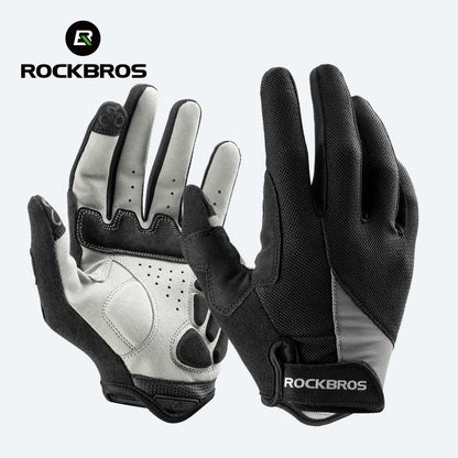 ROCKBROS Bike Full Finger MTB Road Bicycle Gloves Men Women Spring Summer Breathable Cycling Gloves