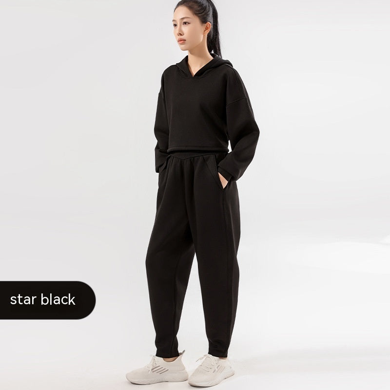Sports Sweater Suit Women's Running Loose Leisure Warm Slimming