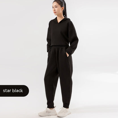 Sports Sweater Suit Women's Running Loose Leisure Warm Slimming