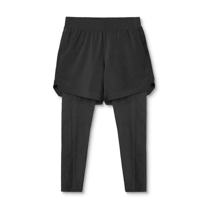 Stretch Breathable Outdoor Training Double Layer Shorts